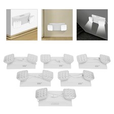 LED Emergency Light Commercial Adjustable 2 Head Battery Backup UL Listed 6 Pack