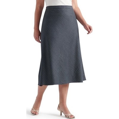 Pari Passu Plus Size 18 Wool Midi Skirt Gray Career Office Quiet Luxury