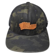 Tire Re-Claim Snapback Trucker Hat Multi One Size Mesh Back Camo Branded Bills