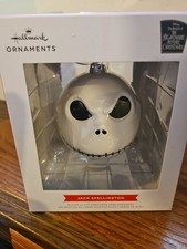 Hallmark, The Nightmare Before Xmas Jack SkellingtonGlass Ornament Disney New