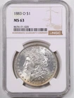 1883-O $1 Morgan Silver Dollar MS63 NGC 8676171-020