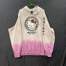 Hello Kitty Hoodie Womens 2XL Pink Purple Ombre Bioworld Sanrio Sweatshirt Japan