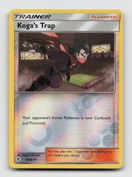 Koga's Trap 59/68 Reverse Holo Hidden Fates Pokemon TCG
