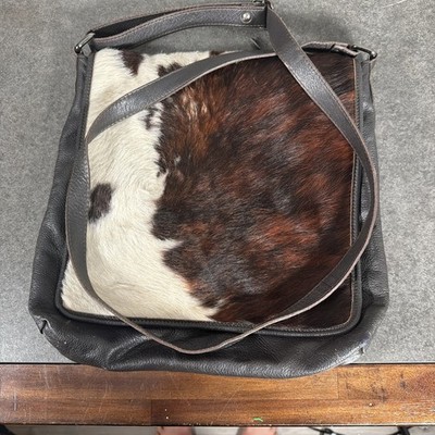 Marco Gianotti Pony Skin And leather Messenger Bag. Spectacular 