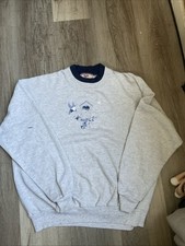 Vintage 90s Top Stitch by Morning Sun Sweatshirt Size XL Gray Embroidered Birds