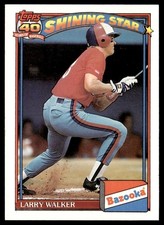 1991 Topps Bazooka Shining Stars Larry Walker #19 Montreal Expos