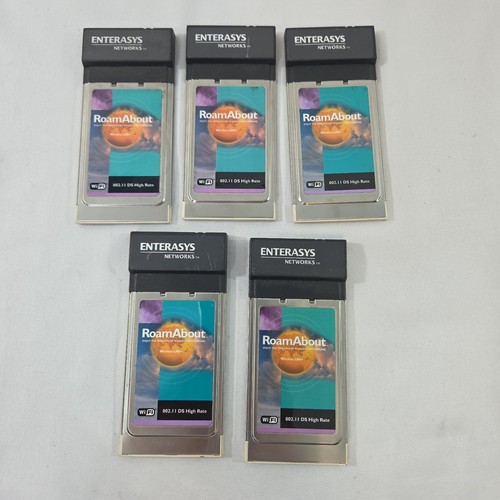 Lot of 5 Enterasys RoamAbout 802.11 DS High Rate Wireless PCMCIA Card CSIBD-AA