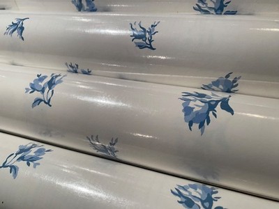 9YD SCHUMACHER 5014740 Margie Floral Porcelain Rosebud Wallpaper $540 Retail