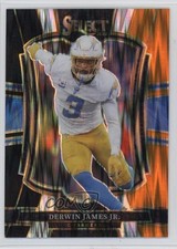 2025 Panini Select Premier Level Black & Orange Shock Prizm Derwin James Jr 3n1