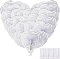 FäCher Hochzeit 36 Pack HandfäCher Hochzeitsdeko FäCher Weiß HandfäCher Papierfä