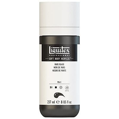 Liquitex Professional Soft Body Acrylic Paint, 8-oz Bottle, Mars Black 8 Fl