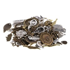 100x Steampunk Pendant Charms in Bulk, to Give Designs A