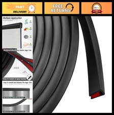 Self-Adhesive U Channel Edge Trim - 20ft Rubber Trim for Plywood, Glass, Mirror,