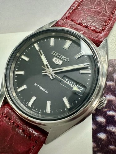 Vintage Seiko 5 Automatic 6309-6240  Men’s Watch 17 Jewels ESTATE 34mm