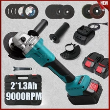 4‑1/2” Electric Brushless Cordless Angle Grinder Kit W/2 Battery For Makita 21V