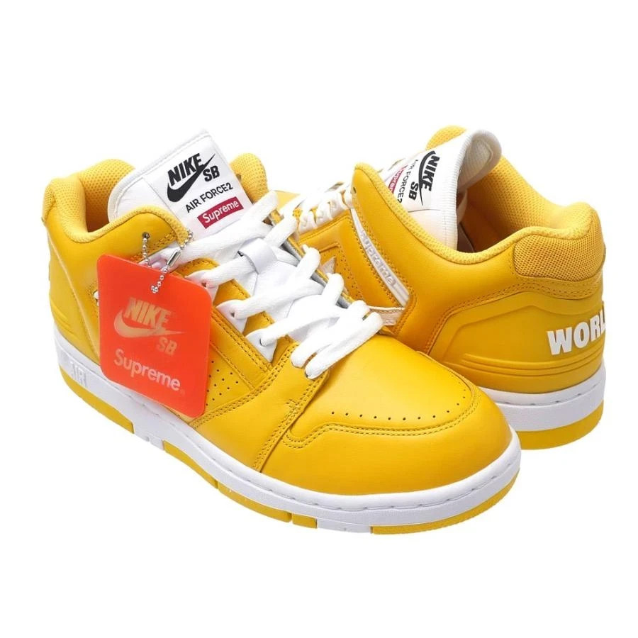 Size 9 - Supreme x Nike Air Force 2 Yellow for sale online | eBay