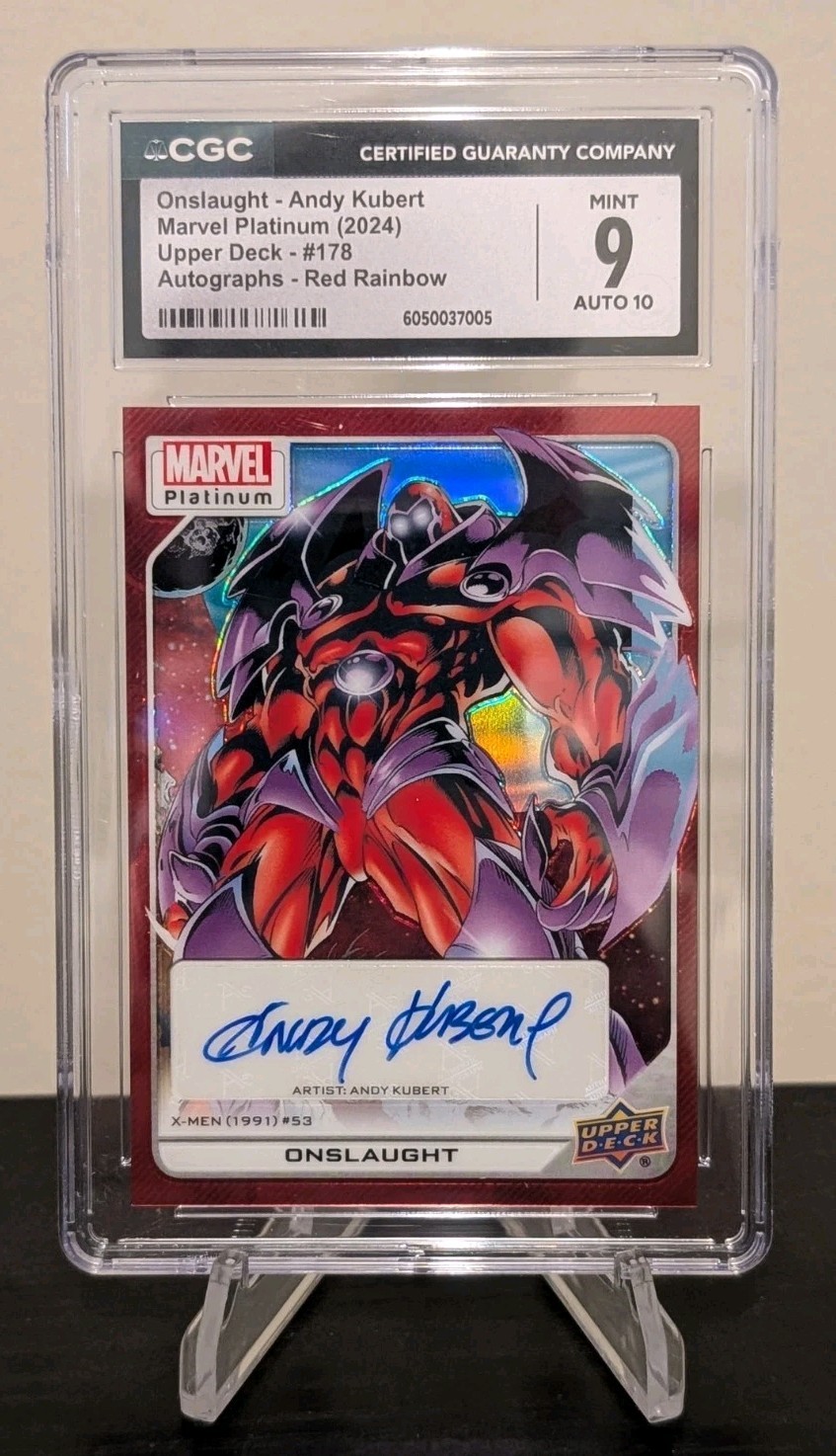 2023 Marvel Platinum Onslaught Red Rainbow Artist Auto #178 High Series CGC 9 10
