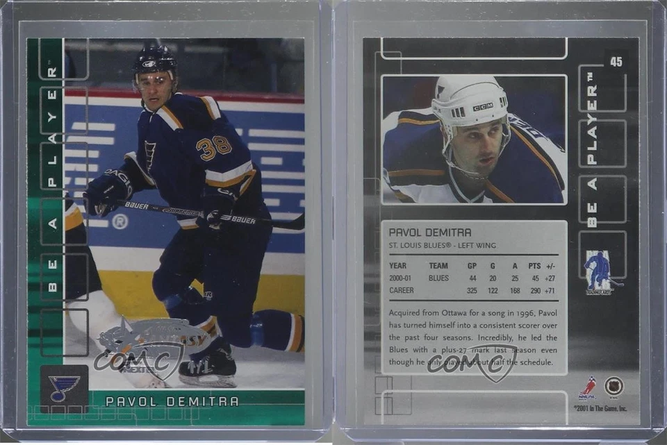 2001 ITG Be A Player Memorabilia Emerald All-Star Fantasy 1/1 Pavol Demitra 0c3 - Image 3 of 3