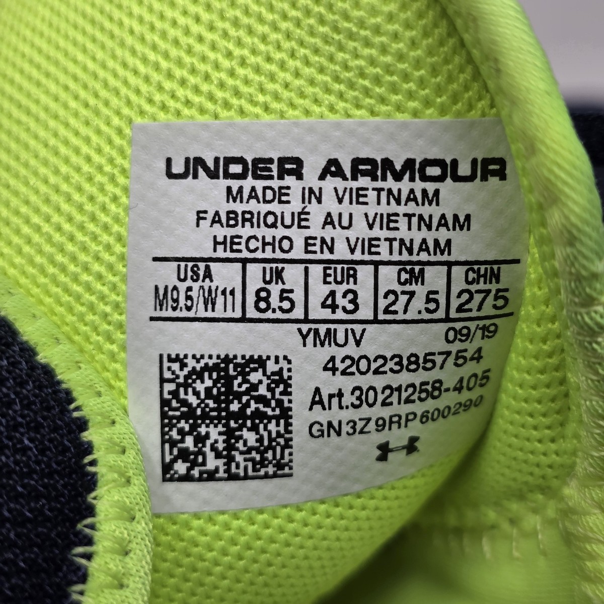 Under Armour Curry 7 Dub Nation Basketball Shoe 3021258-405 Navy/Volt Sz 9.5 New Dub Nation main image 2