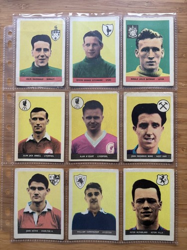 A&BC-FULL SET- FOOTBALL 1958 (Without PLANET 1ST X46 CARDS) BOBBY CHARLTON - Picture 4 of 13