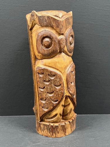 CARVED WOOD OWL PAPERMACHE MOLD #S - Picture 2 of 10
