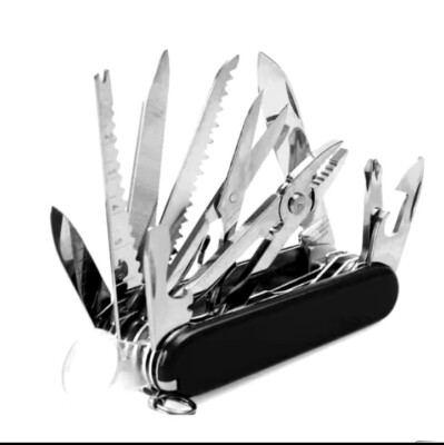 Swiss style 22 function Classic Black Multi tool Gift knife