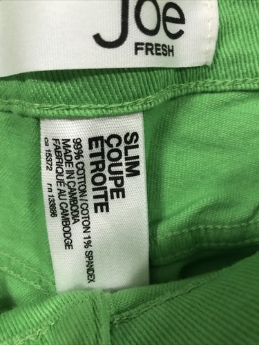 JOE FRESH Women's Cropped Pants Size 6 Green NWT (7-TW-91 - Picture 2 of 6