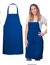 Unisex Blue Standard Bib Apron Size - 34"L x 27"W 1 pack  2 pice 