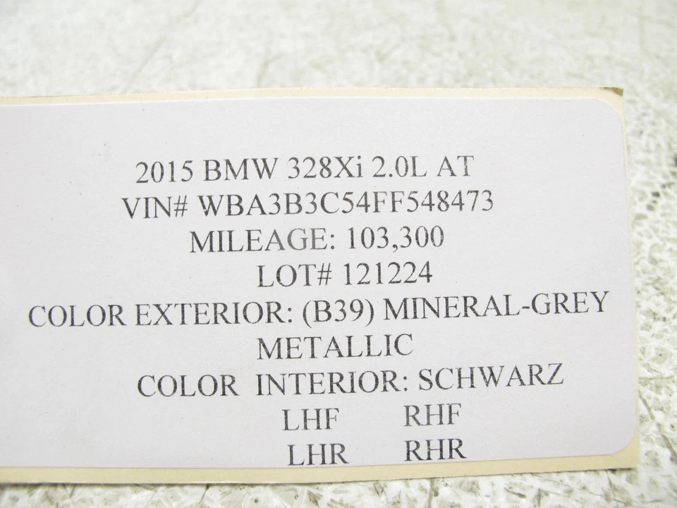 13-20 BMW F30 328i SEDAN WAGON 228i 435i xDRIVE EJE DE TRANSMISIÓN DELANTERO OEM 12122 Foto 3 de 3