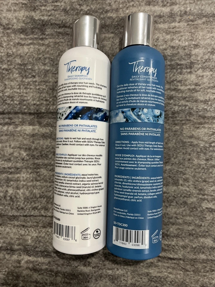 Pack de 2 champúes y acondicionadores diarios SEDU Therapy refrescan todo tipo de cabello Foto 4 de 4