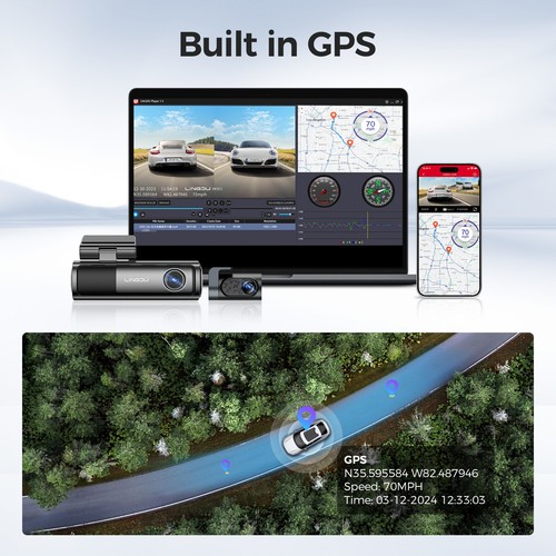 4K+2K Dash Cam Front & Rear 5GHz Wi-Fi GPS 24H Parking Night Vision Dash Camera - Picture 5 of 13