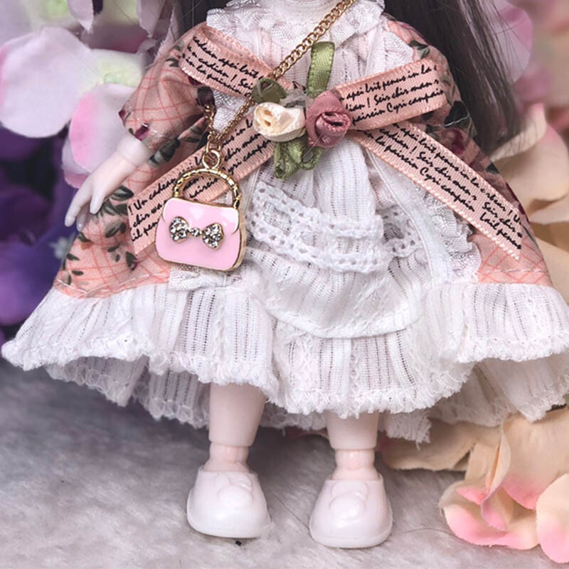 1/8 BJD Doll 16cm Mini Girl Joint Moveable Doll Dress Shoes