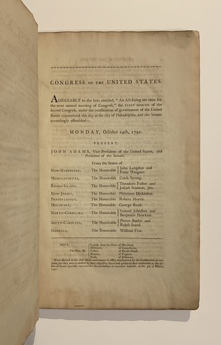 Journal of the Senate - First Session of the Second Congress - John Fenno 1791 - Picture 4 of 6