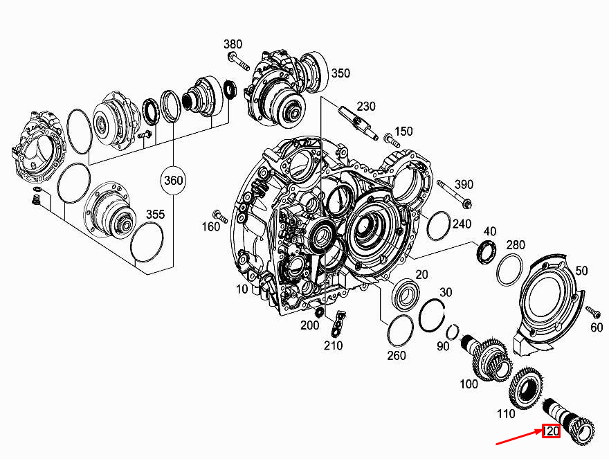 MERCEDES-BENZ A W177 Transmission Hollow Shaft A2462621401