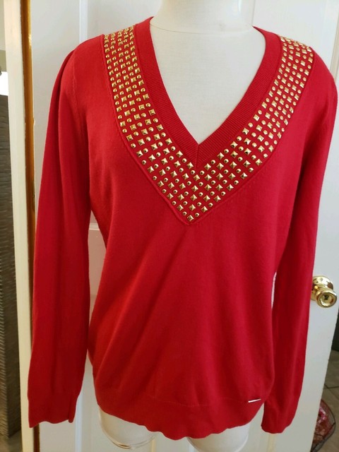 michael kors red sweater