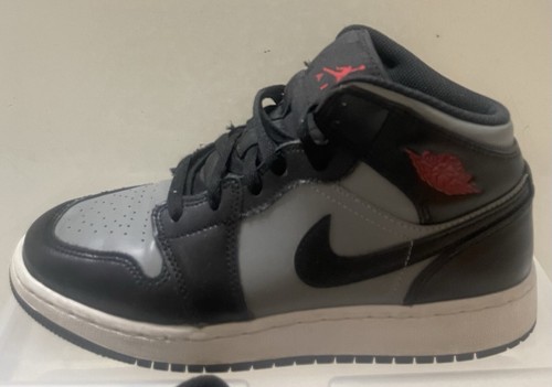 Nike Air Jordan 1 Mid GS Shadow Red Basketball Shoes 554725-096 Size 6Y - Picture 2 of 11