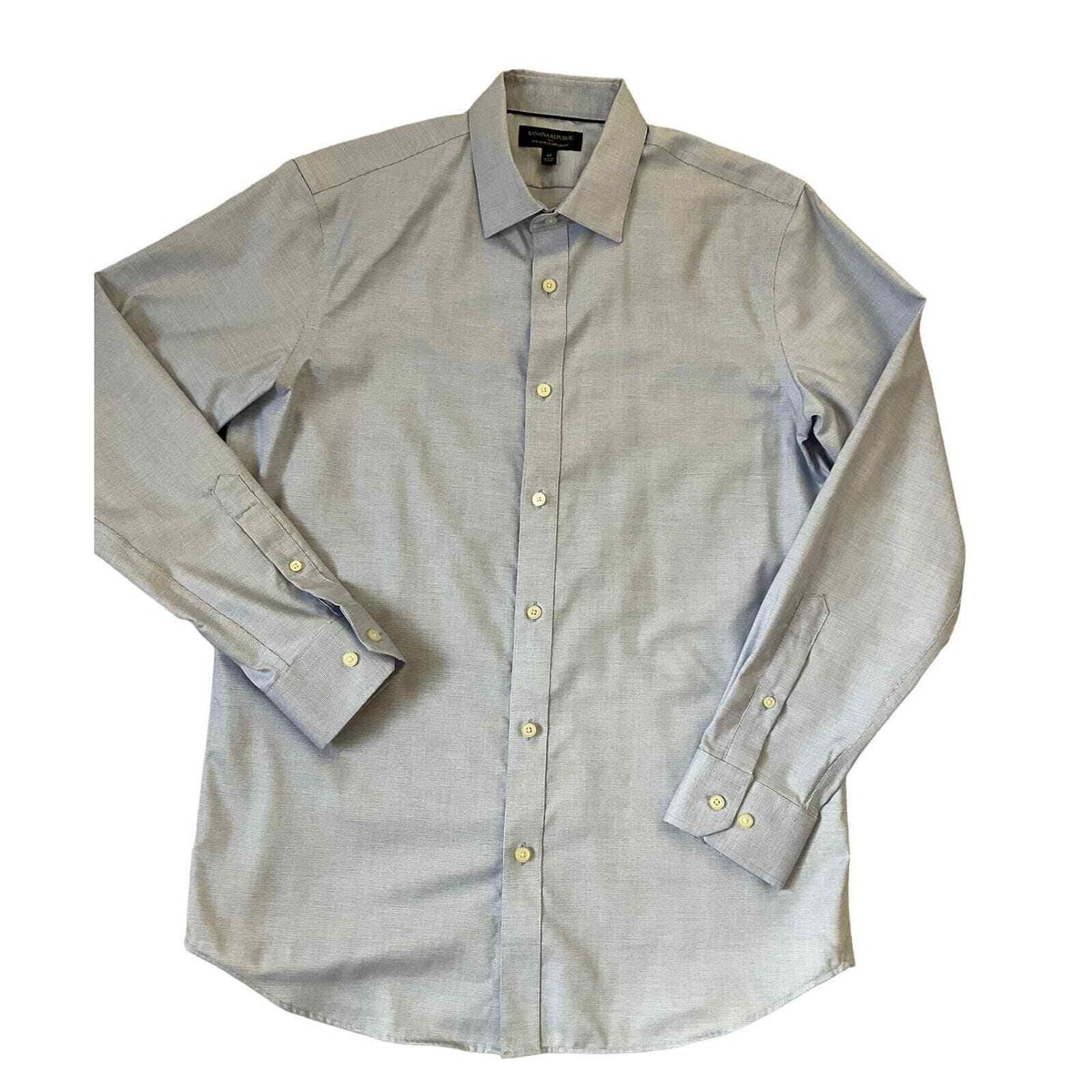 Banana Republic Blue Non-iron Standard Fit Button Up Shirt Size Medium | 46-43 | eBay Banana Republic Blue Non-iron Standard Fit Button Up Shirt Size Medium | 46-43 | eBay