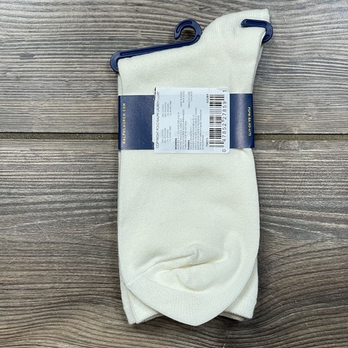 Polo Ralph Lauren Women’s Polo Bear Crew Socks Denim Bear Ivory SZ 9-11 NWT - Picture 7 of 8