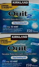 Kirkland Signature Quit 2 mg Gum Ice Mint Nicotine Stop Smoking Aid 300 Pieces