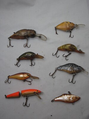 vintage fishing lures lot fish lure Rapala Finland Natural Ike tackle  *PLEASE