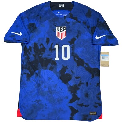 2022 USA Authentic Away Jersey #10 Pulisic Medium Player Issue