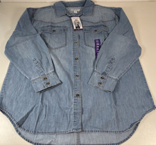 Nine West Jeans Women's Denim Shirt Top Medium Wash Size 2X