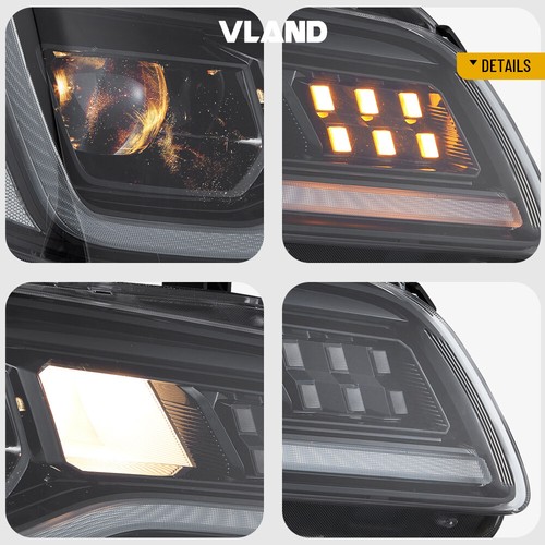 VLAND LED Headlights Black Style For 2011-2015 Chrysler 300 W/Start-up Animation - Foto 7 di 14