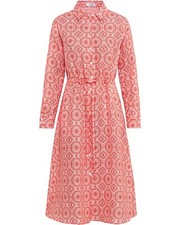 Rossana Diva Maxikleid lang Maxikleider Rundhalsausschnitt Hemdblusenkragen