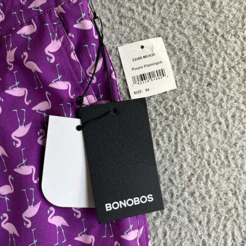 NUEVO Bonobos Board Shorts Para Hombres 34 Púrpura Natación Híbrido Flamencos Hawaiano Preppy - Imagen 4 de 8