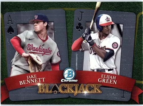 2022 Bowman Draft Blackjack Elijah Green / Jake Bennett Washington Nationals