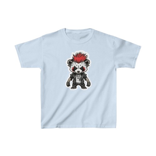 US Kids 7Y 14Y - Panda punk music - Kids Heavy Cotton Tee - Picture 18 of 29