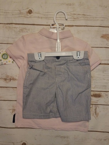 Little Me Nautical Polo Short Set, Boys Size 2T - Picture 2 of 4