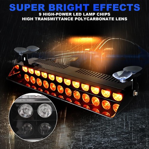 12V LED Rundumleuchte Strobe Licht Warnleuchte Blitzlicht Notfall Auto Lampe KFZ - Bild 2 von 8