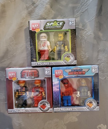 Lot Of 3 Block Tech Fire Dept, Super HERO, SPACE Operatio NIB CHRISTMAS - 第 1/8 張圖片
